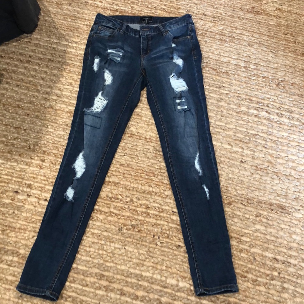 Distressed jeans